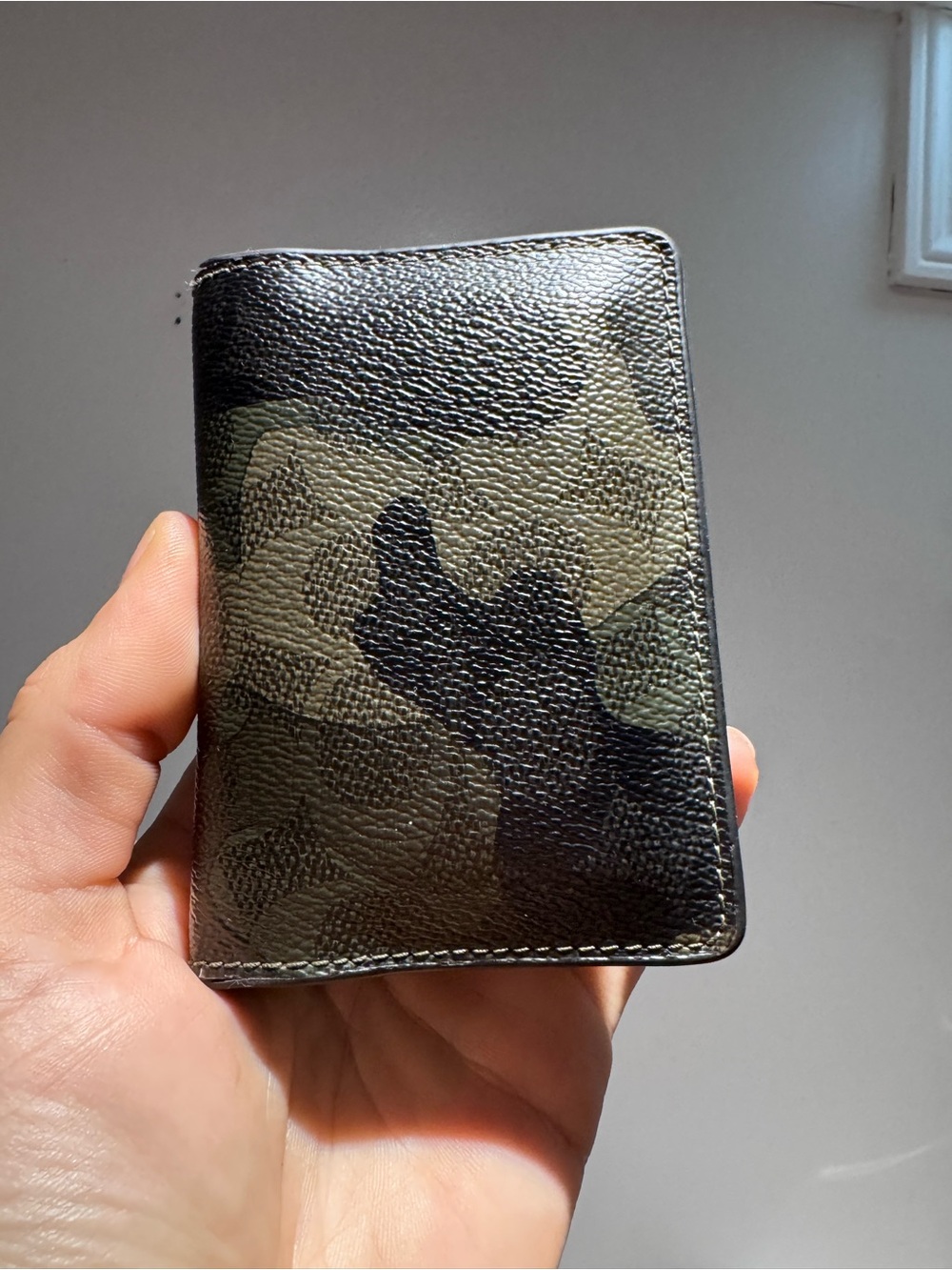 COACH camo Card Holder